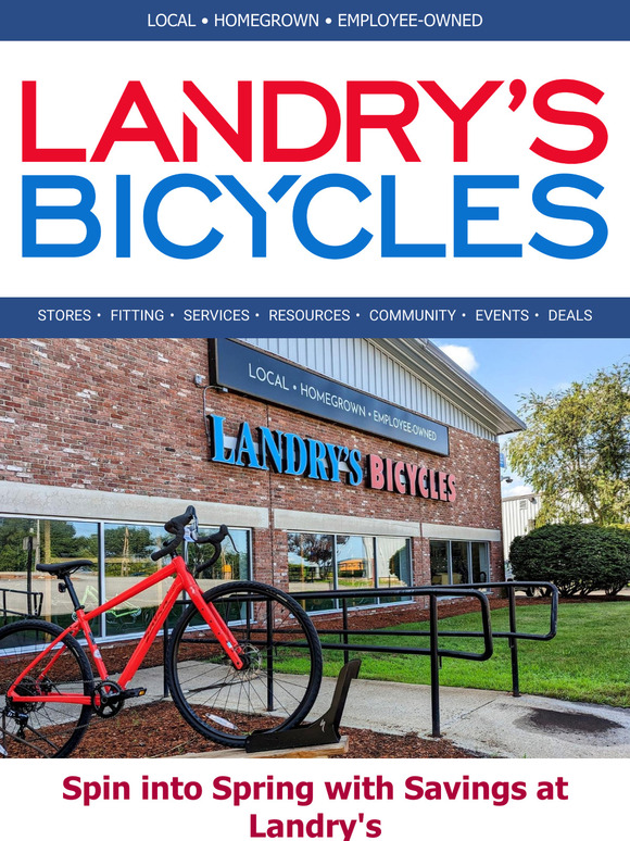 Landry’s Spring Savings Are Here—Up to $200 more Off Bikes & 50% Off Clothing!