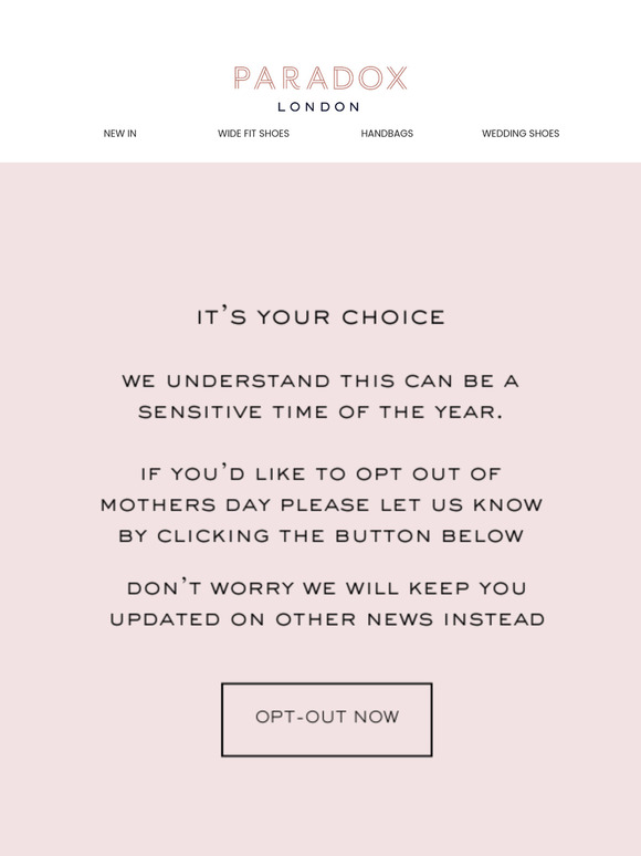 Rather not hear about Mother's Day?