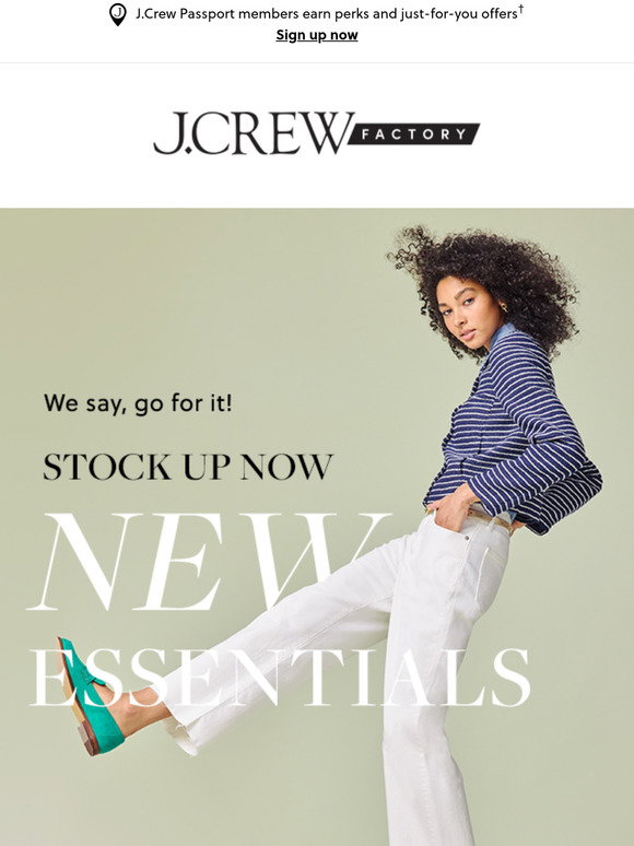 Jcrew.com Factory J.Crew Factory: New essentials to stock up on: 40% off everything ...