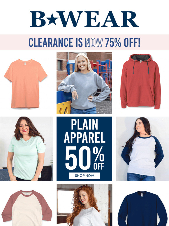 👚 PLAIN APPAREL IS NOW 50% OFF!