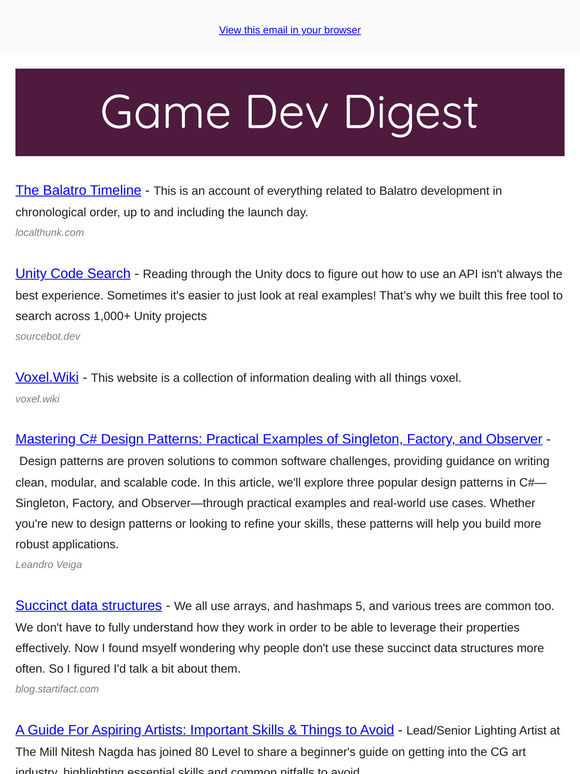 Issue #273 - Small Games, Data Structures, Patterns and more