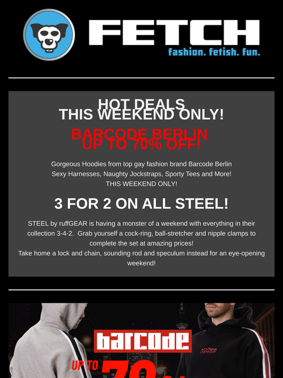 up to 70% off! Best Gay Fashion Brand Barcode Berlin - This Weekend Only