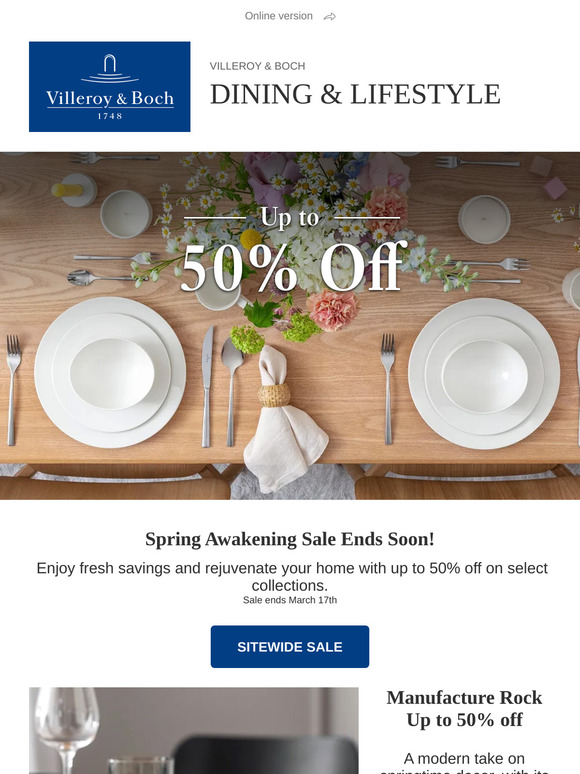 Sitewide Sale up to 50% Off!