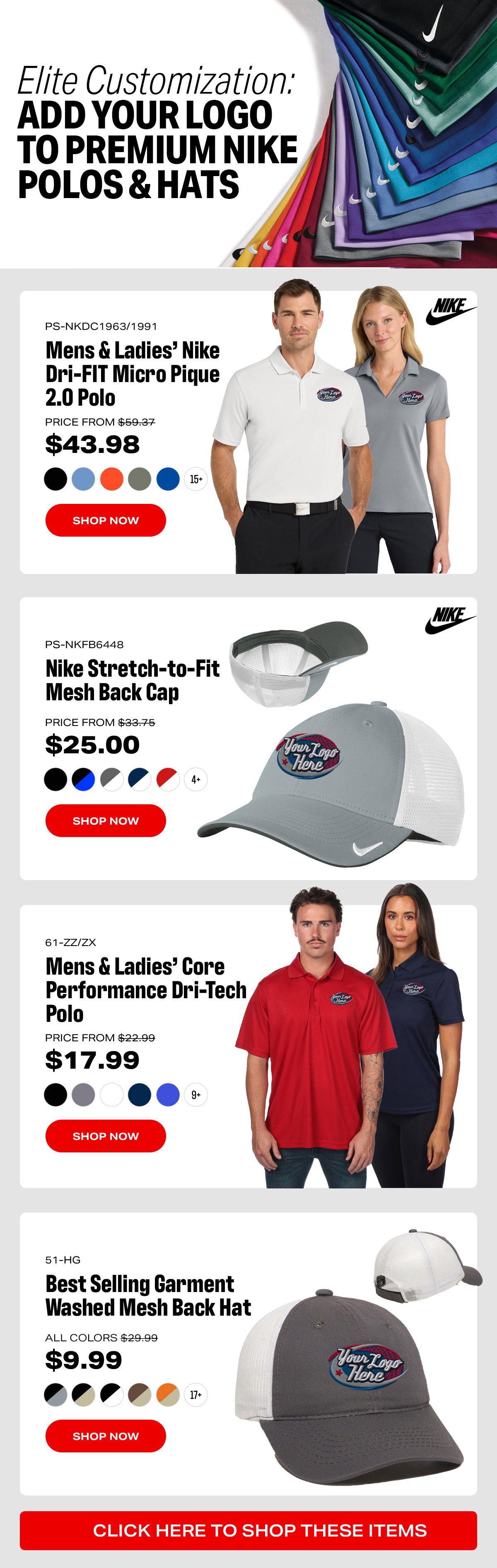 Elite Customization: Add Your Logo to Premium Nike Polos & Hats