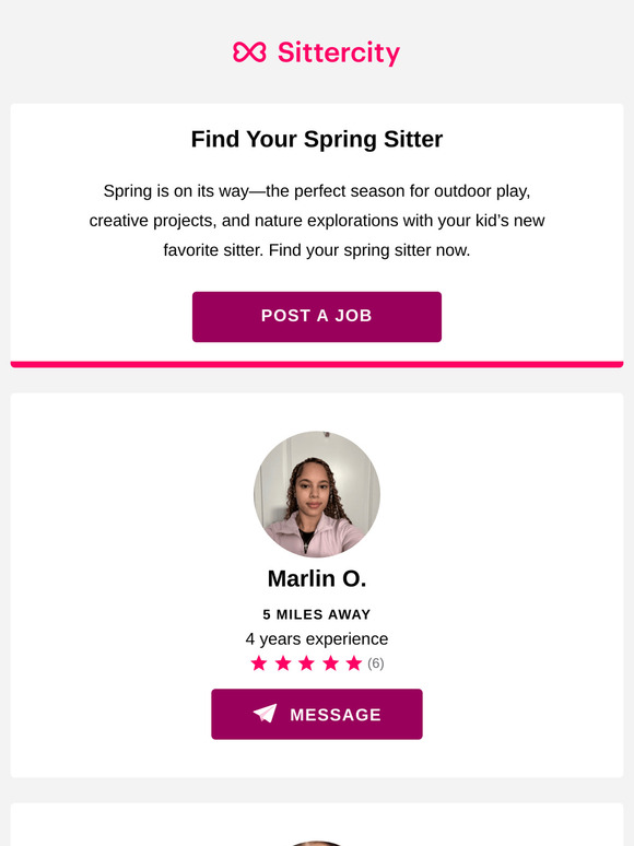 Find a Sitter for Spring