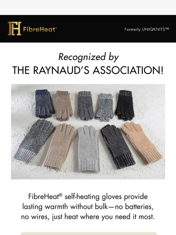 The Raynaud’s Association recommends FibreHeat