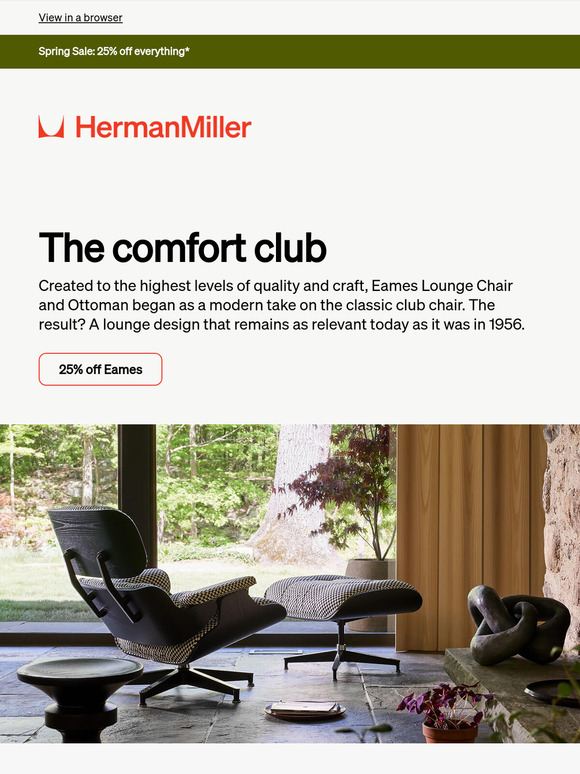 25% off Eames Lounge Chair and Ottoman