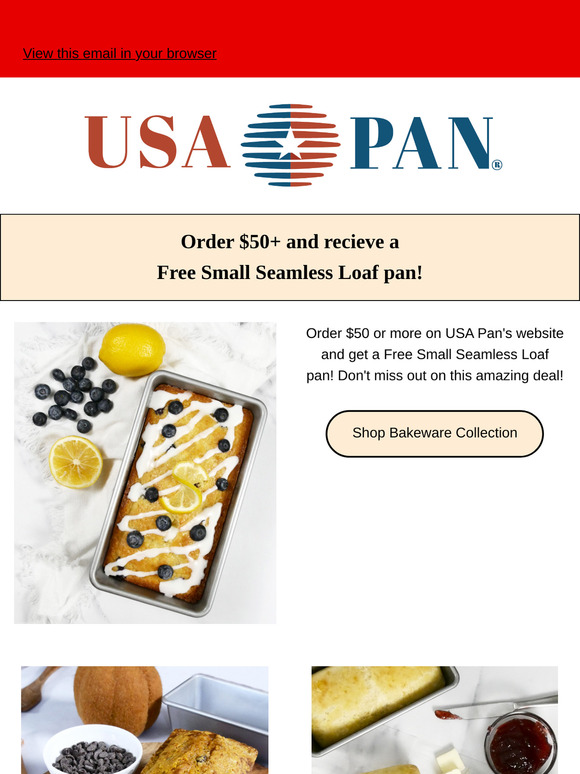 FREE Seamless Loaf Pan with Orders $50+ Today!