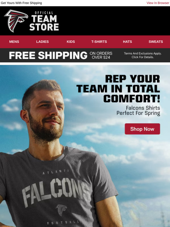 Warm Weather Means Lighter Layers -- Shop Falcons Shirts