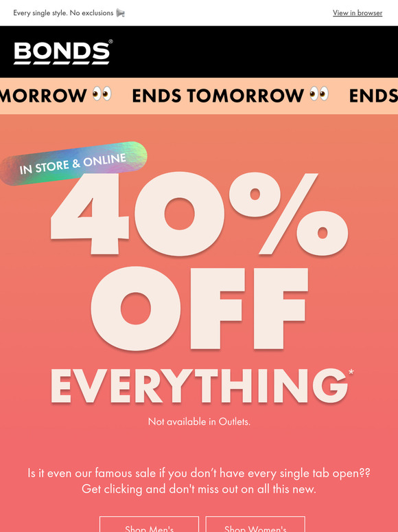 Flash 40% off ⚡ ENDS TOMORROW