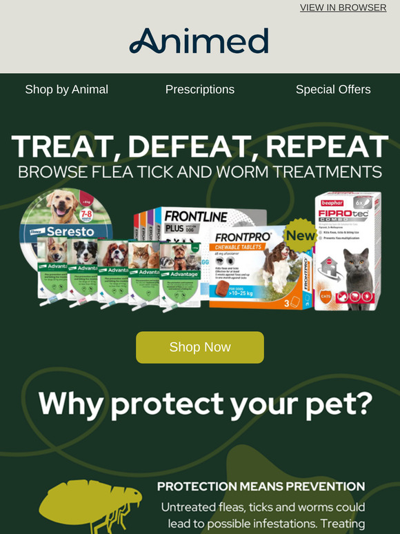 Fleas, ticks and worms...