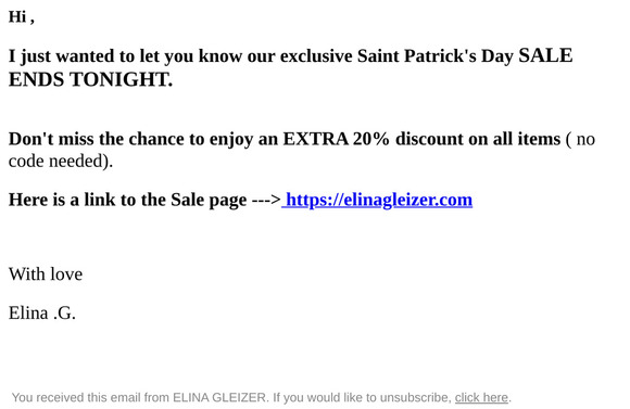 Saint Patrick's day Sale ENDS TODAY!