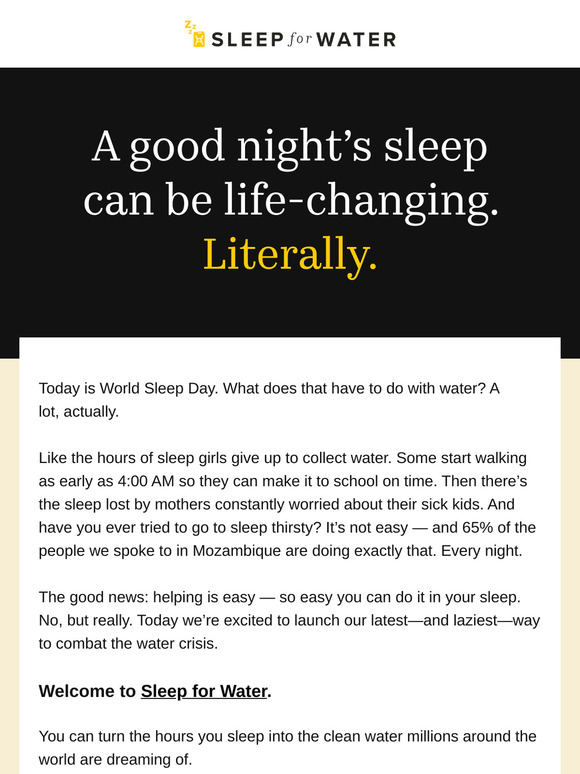 Now you can change the world while you sleep