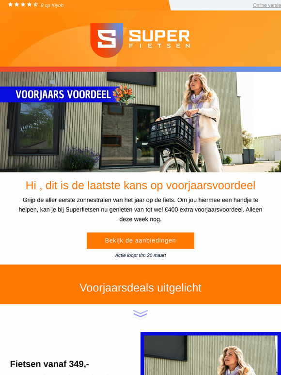 Aller laatste kans op voorjaarsvoordeel