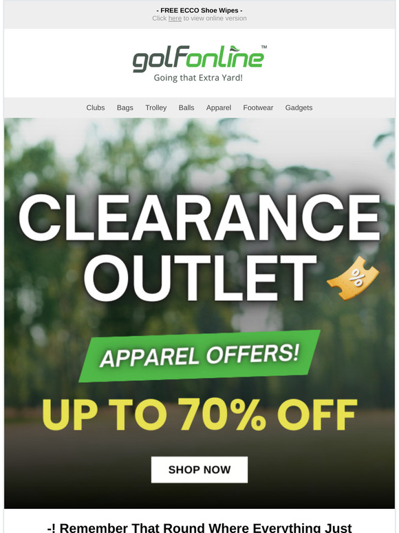 Your Favourite Golf Brands, Now Up To 70% OFF!🏃‍➡️