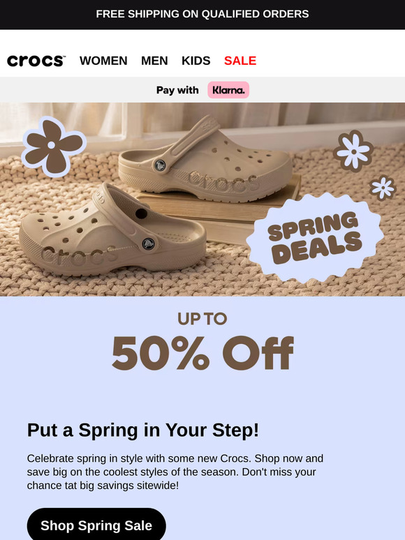 Swing Into Spring with 50% off ☀️