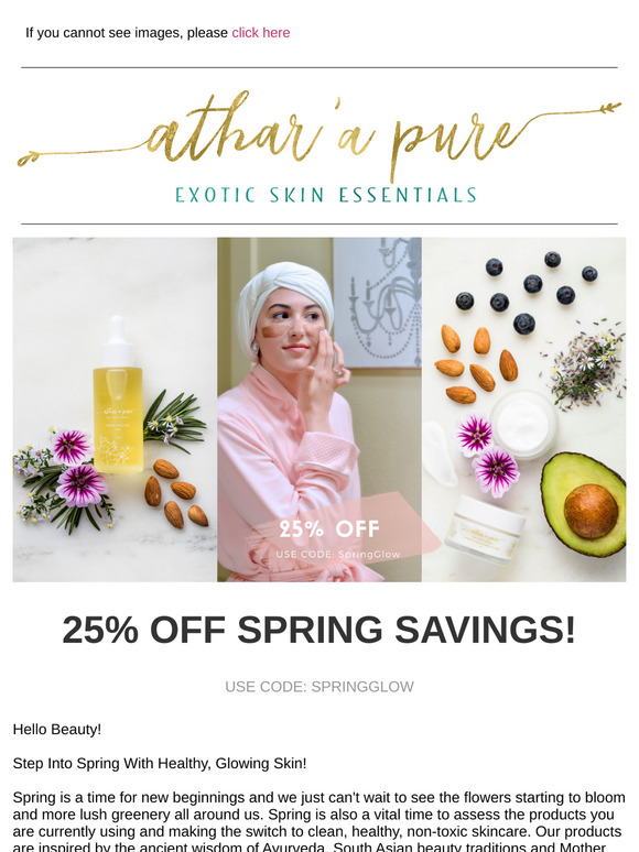 Step Into Spring With Glowing Skin + 25%  Off Sitewide