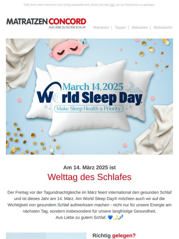 Wir lieben's: Welttag des Schlafes 😴