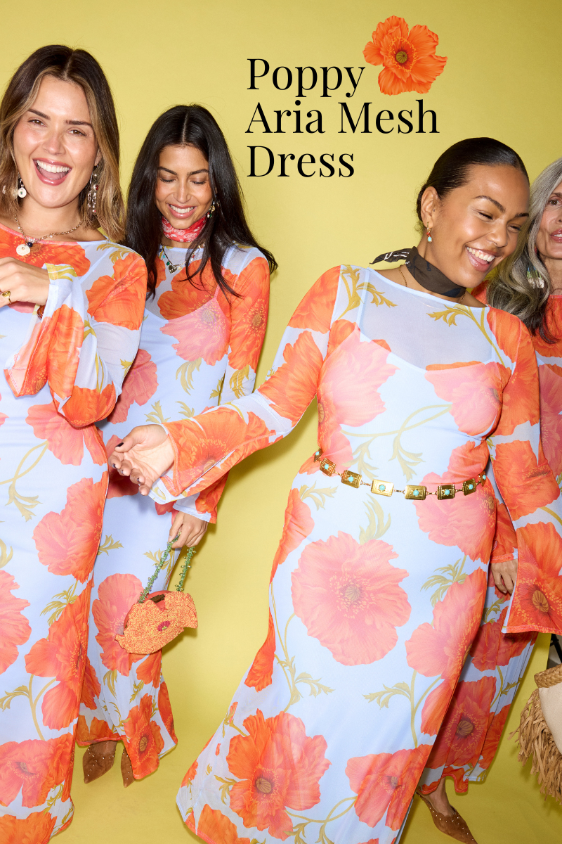 never fully dressed burgundy & blue poppy aria dress Never Fully Dressed Aria Dress Burgundy & Blue Poppy main image 0