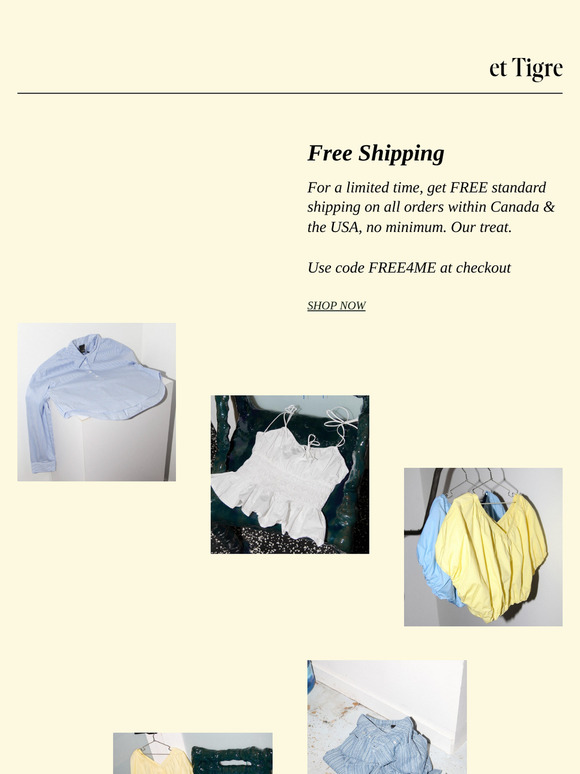 No Minimums for Free Shipping!