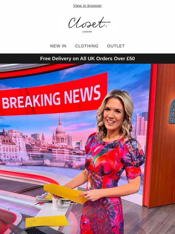 Charlotte Hawkins Stuns in Our Tropical Midi Dress!