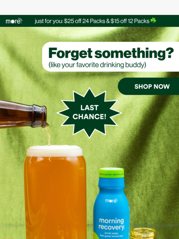 Need Morning Recovery this weekend? 🍻☘️