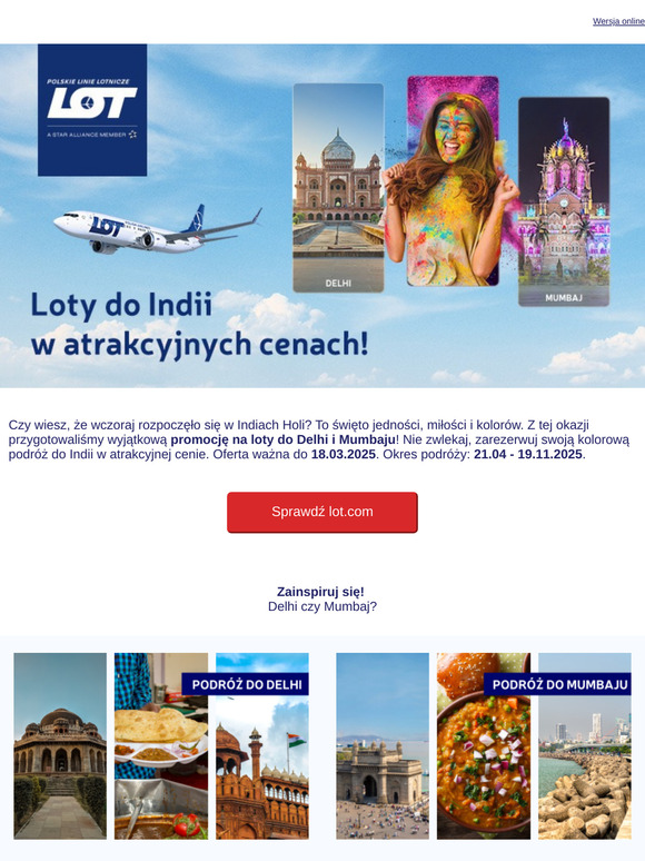 🎉 Trwa promocja na loty do Indii!