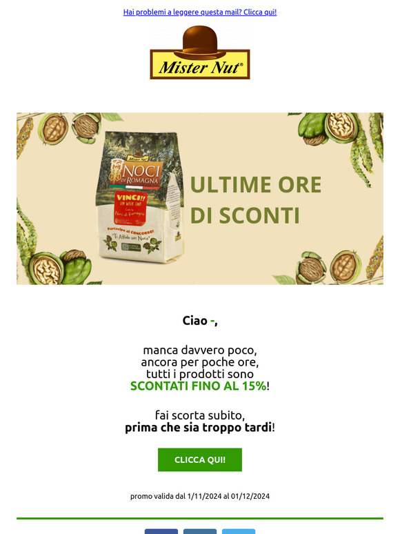⏰ TIC... TOC... Ultime ore di sconti! Fino al 15%, FAI SCORTA!💚