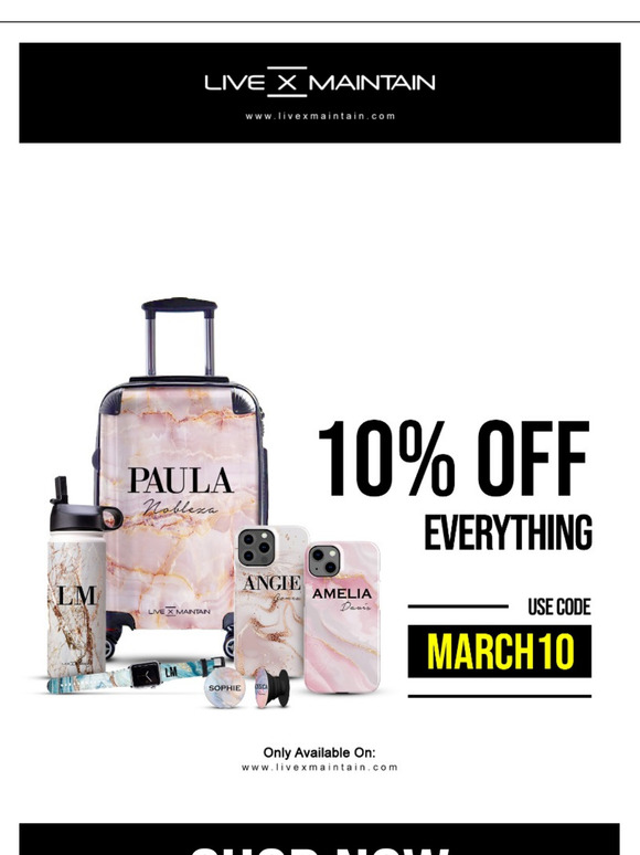 Suitcases from £81 With Code: MARCH10