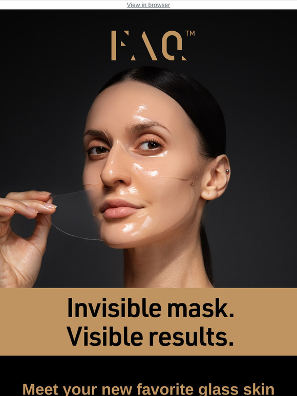 NEW: FAQ™ Glass Skin Collagen Hydrogel Face Mask! 🖤