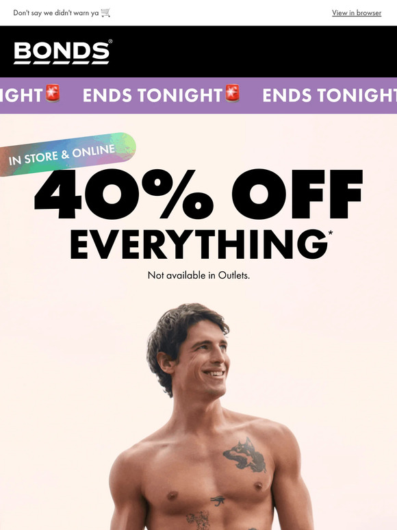 Ends tonight 😭 40% OFF EVERYTHING