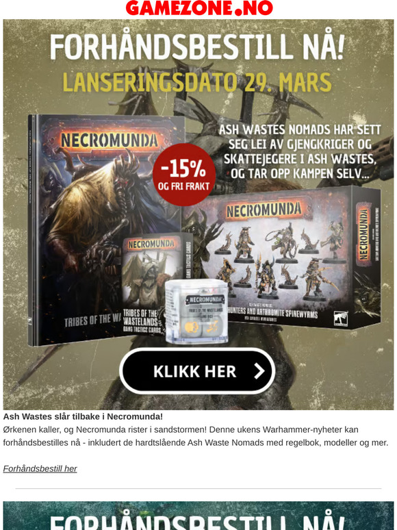 Warhammer Kundeklubb: Necromunda Ash Waste Nomads!