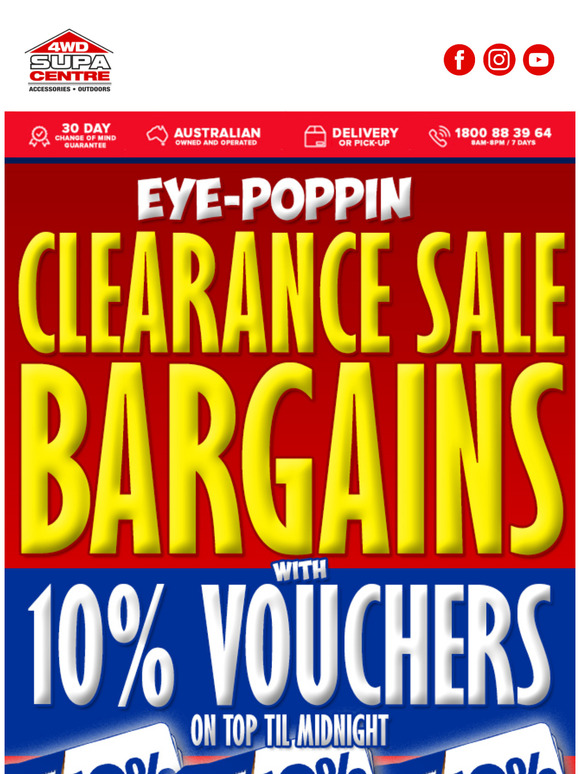 🗣️ Listen Up, —: Eye-Poppin’ Clearance Sale Bargains With 10% Vouchers On Top Til Midnight 🥳