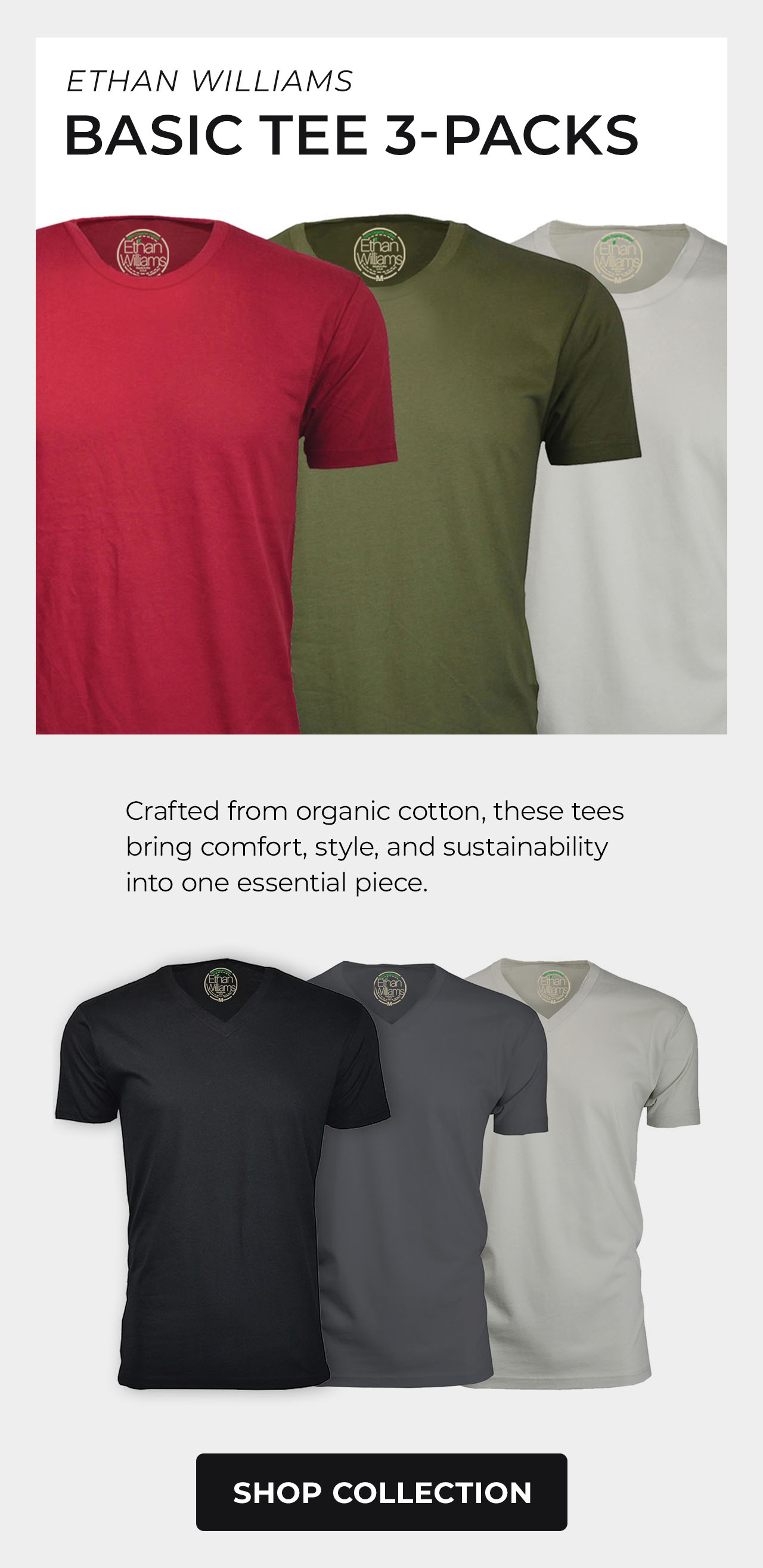 Ethan Williams Basic Organic Cotton T-Shirts