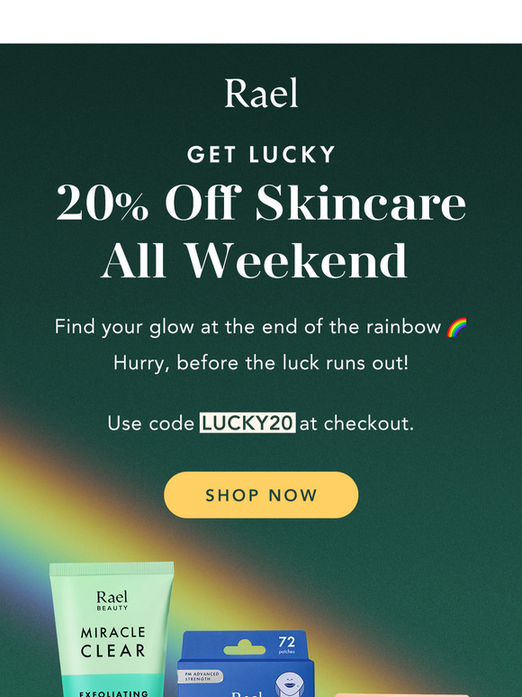 Feeling Lucky? 🍀 20% Off Skincare Starts Now