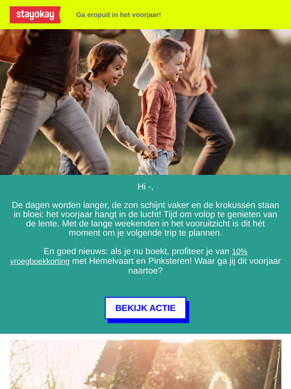 Voordelig op vakantie in het voorjaar!
