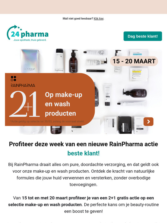 🚨 2+1 op RainPharma make-up en wash ⚫🤍