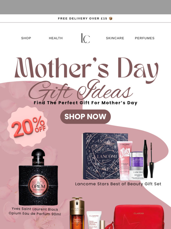 Last Chance for 20% Off Mother's Day Gifts 🌷