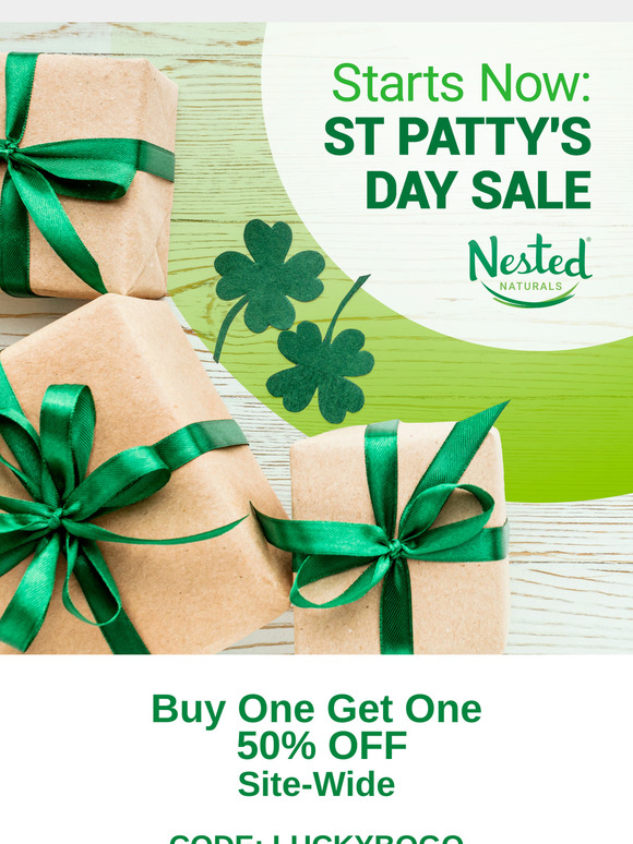 Buy One Get One 50% off SITE WIDE 🍀