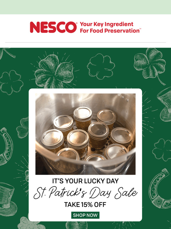 🍀 Lucky You! 15% Off Food Preservation Essentials!