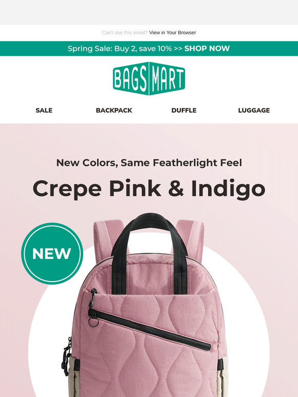 🌸 New Colors, New Adventures! Crepe Pink & Indigo🎒
