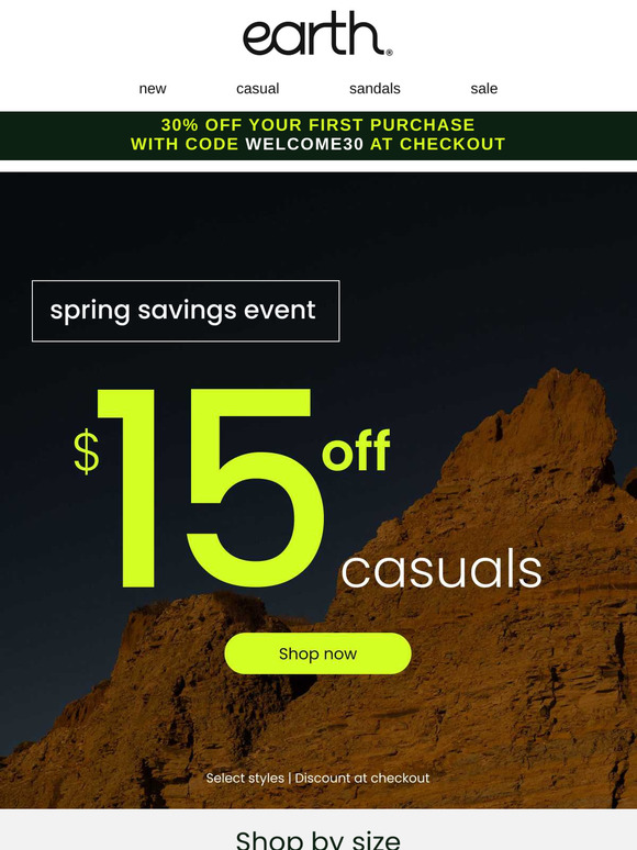 Save $15 OFF the Perfect Spring Casuals