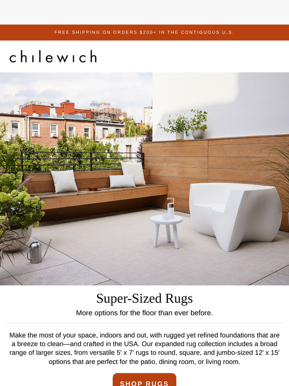 Big News: Larger Rugs Shaped for Your Space