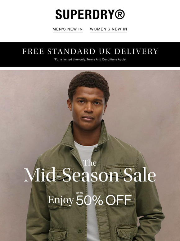 Mid-Season Sale: Up to 50% Off Lightweight Jackets