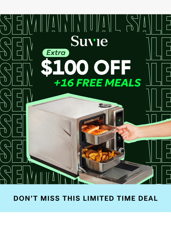 HOURS LEFT! Extra $100 Off + 16 Free Meals