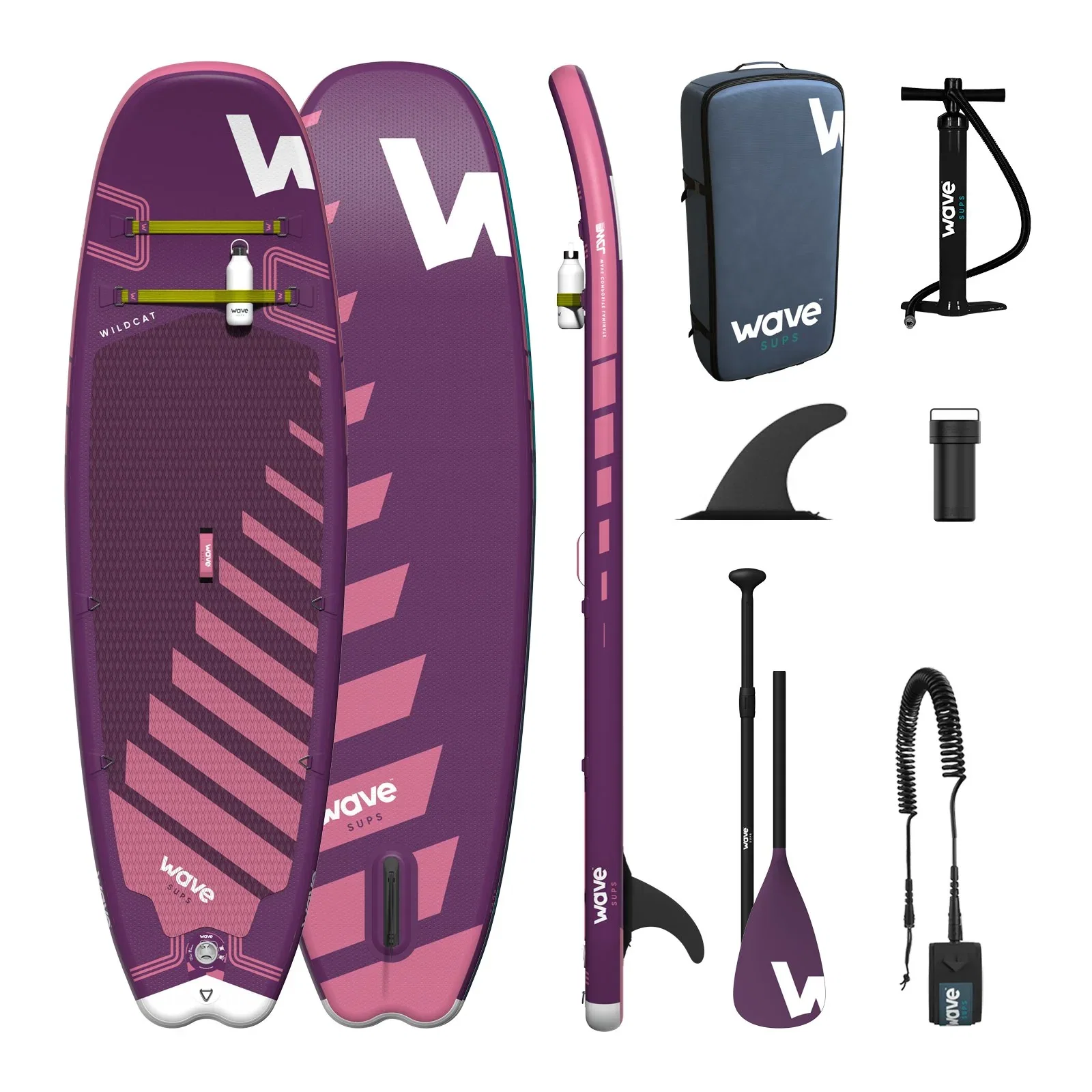 Image of Wildcat SUP | Inflatable Stand-Up Paddle Board | Surf SUP Package | 8.6ft | Purple