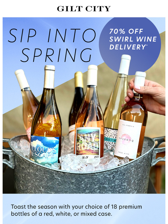 70% Off Swirl Wine Delivery 🍷