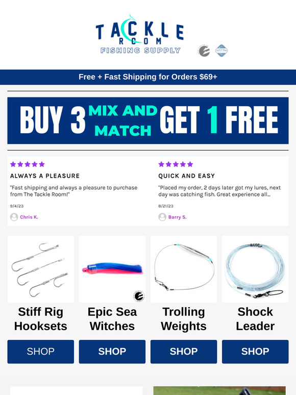 🏷️💲 FISHING SALE | Mix & Match, Buy 3 Get 1 🆓