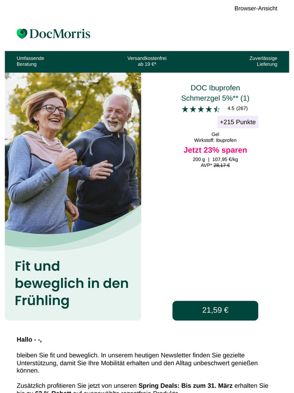 Fit, gesund und günstig in den Frühling 🌷