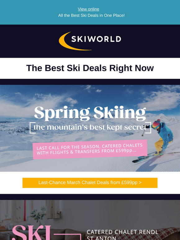 Skiing from just £599pp! ❄️ March, Deal of the Week, Easter, All-Inclusive, Next Season....
